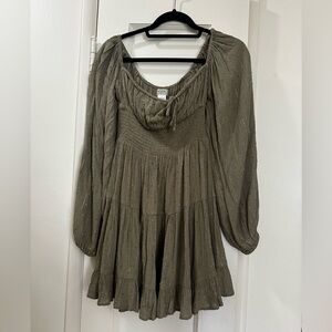 L Space sage green and gold dress. Never worn, like new without tags. Size small